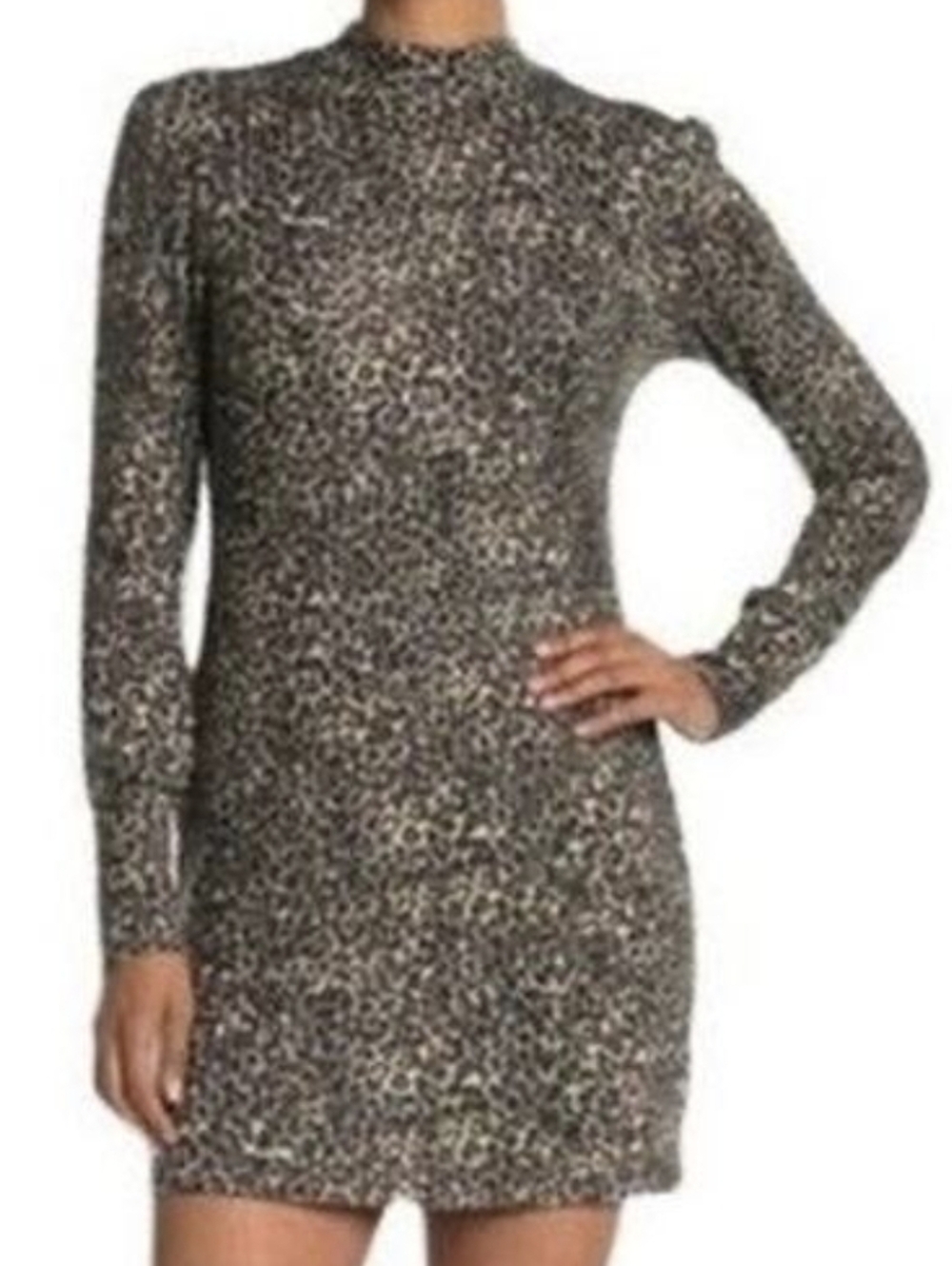NWOT Abound long sleeve, form fitting dress. Size small. Animal print. SOFT!